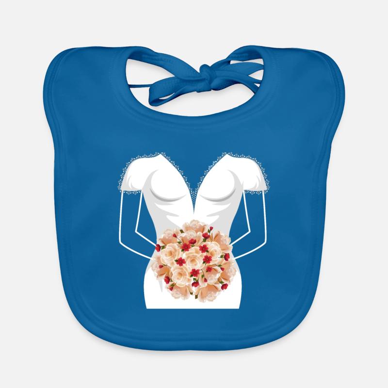 Conception de douche nuptiale de robe de mariée pour la mariée Bavoir bio Bébé
