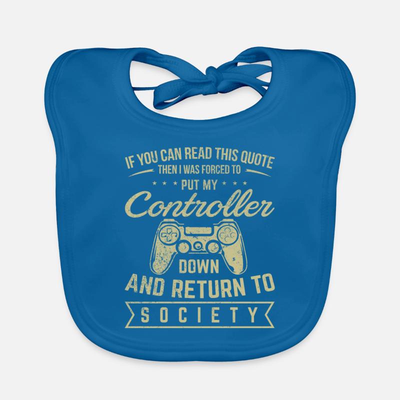 Zocker Gift - Gaming Nerd Controller Games Organic Baby Bibs