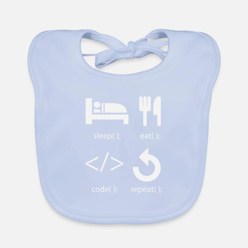 Développeur de programmeur - Eat Sleep Code Repeat Bavoir bio Bébé
