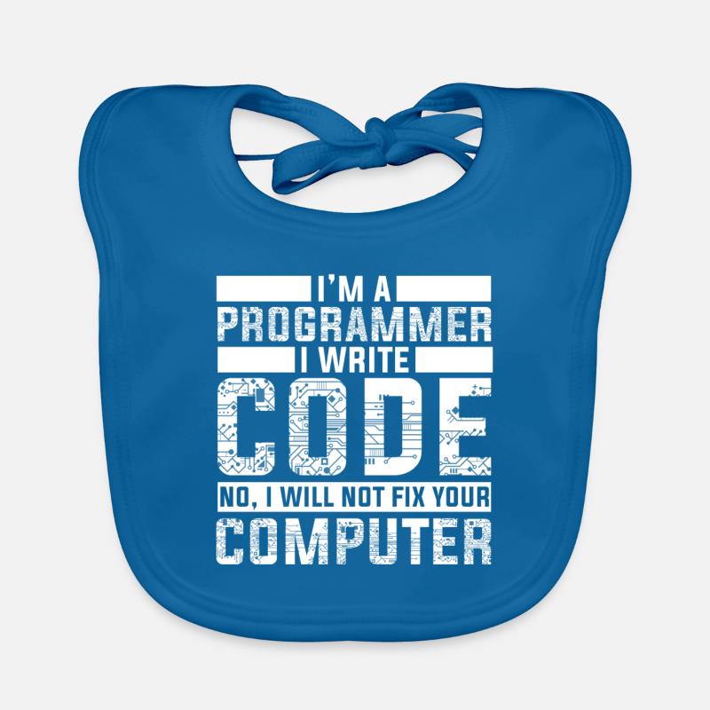 Développeur de programmeur - Code Geek Geek Bavoir bio Bébé