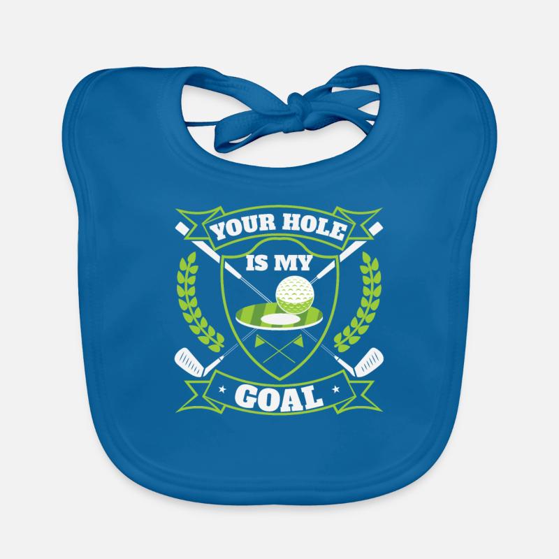 Golf golf terrain de golf - Bavoir bio Bébé - bleu paon