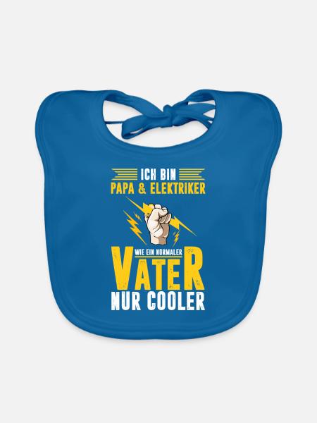 Elektriker Elektrotechniker Elektroniker - Baby Bio-Lätzchen - Pfauenblau - Vorne