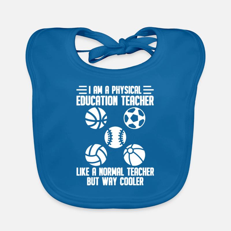 Professeurs d’éducation physique Professeurs d’éducation physique - Bavoir bio Bébé - bleu paon