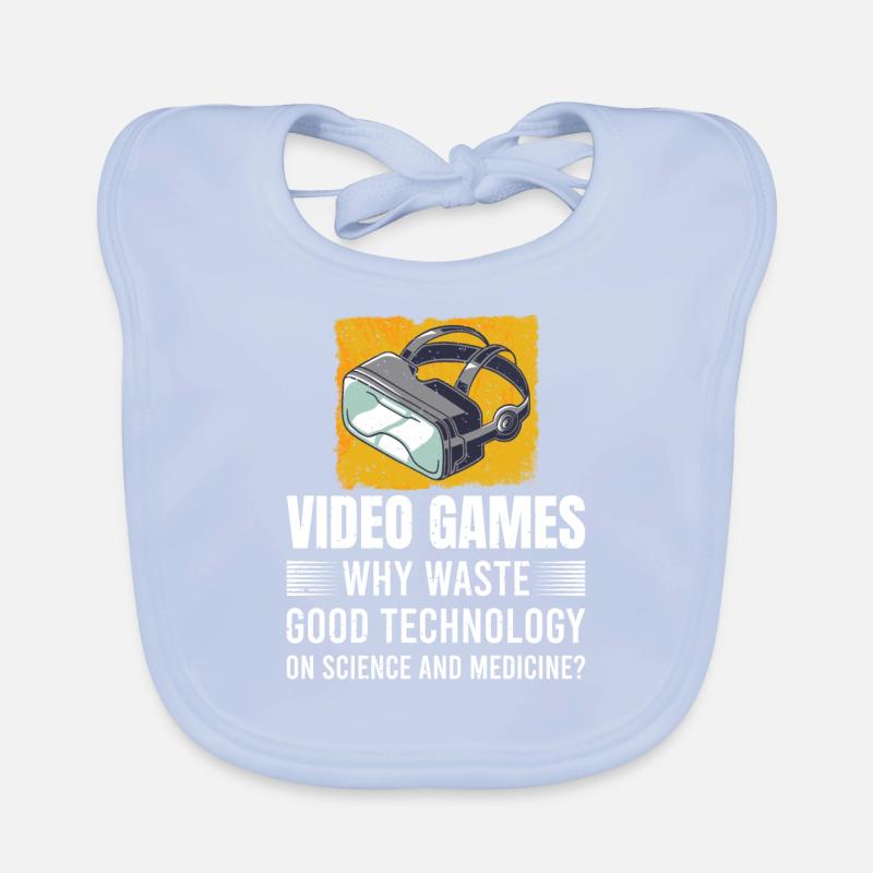 Retro Zocker Sprüche Gaming Geschenk Baby Bio-Lätzchen