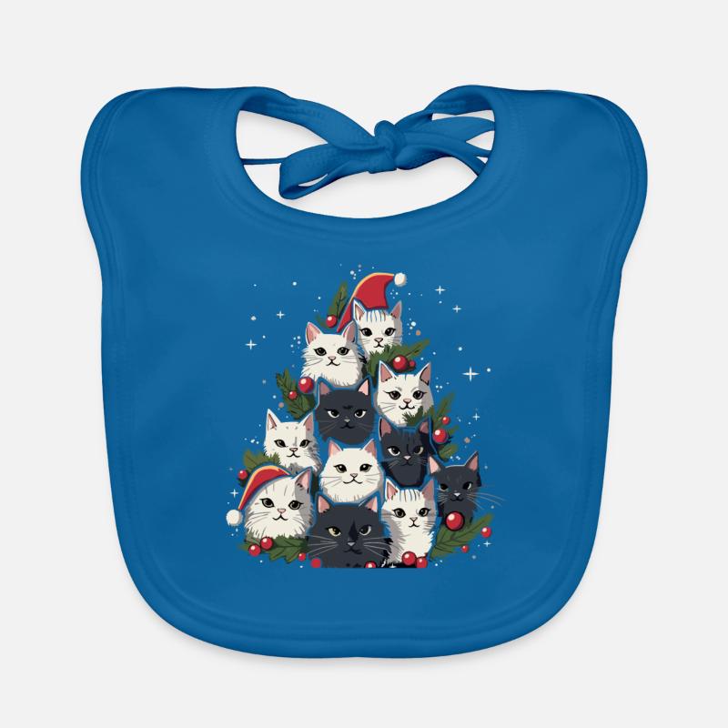 Weihnachtsbaum Katzen Cat Tree Kätzchen Geschenk Baby Bio-Lätzchen
