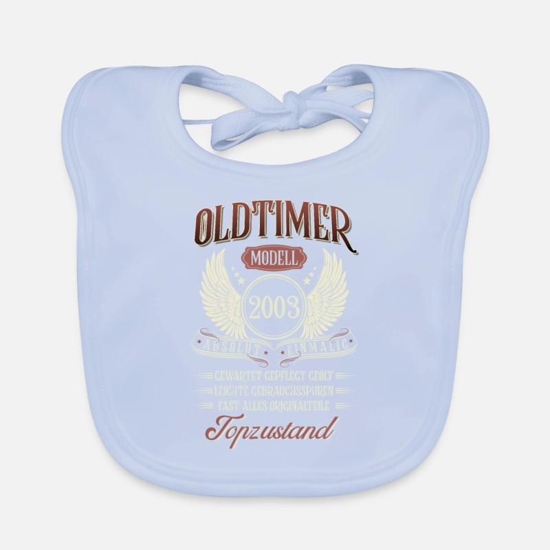 2003 Geboren Geburtstag Oldtimer Baby Bio-Lätzchen