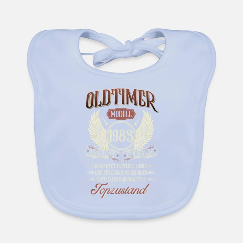 1983 Geboren Geburtstag Oldtimer Baby Bio-Lätzchen
