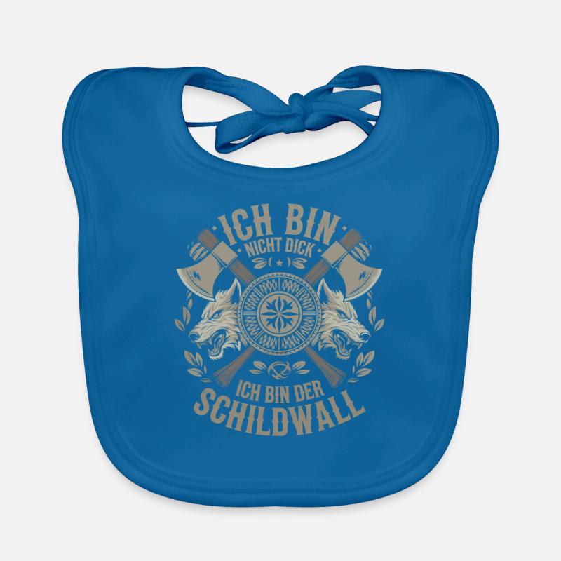 I'm not fat, I'm the shield wall Viking Organic Baby Bibs