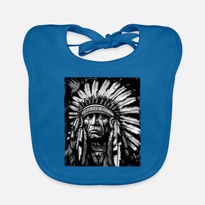 Crâne de chef indien Apache Bavoir bio Bébé