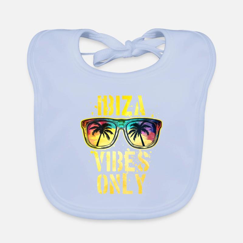 Ibiza Vibes Spruch Baby Bio-Lätzchen