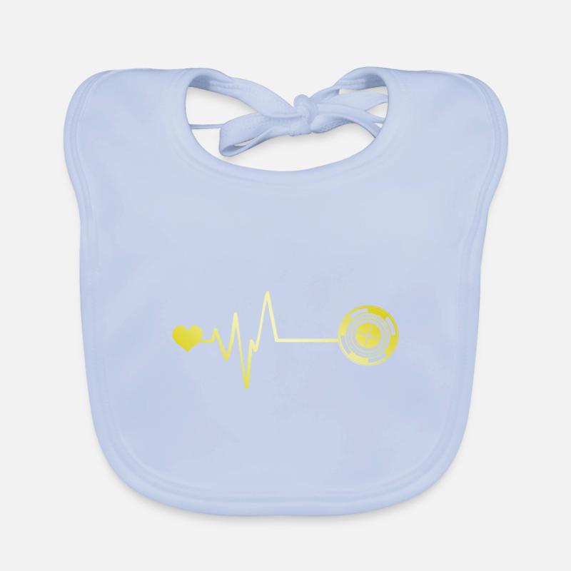 Roulette Pulse Heart Organic Baby Bibs