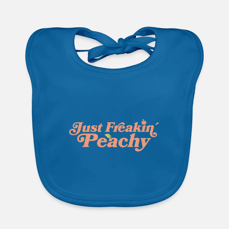 juste pêche - peach fruit dicton Bavoir bio Bébé
