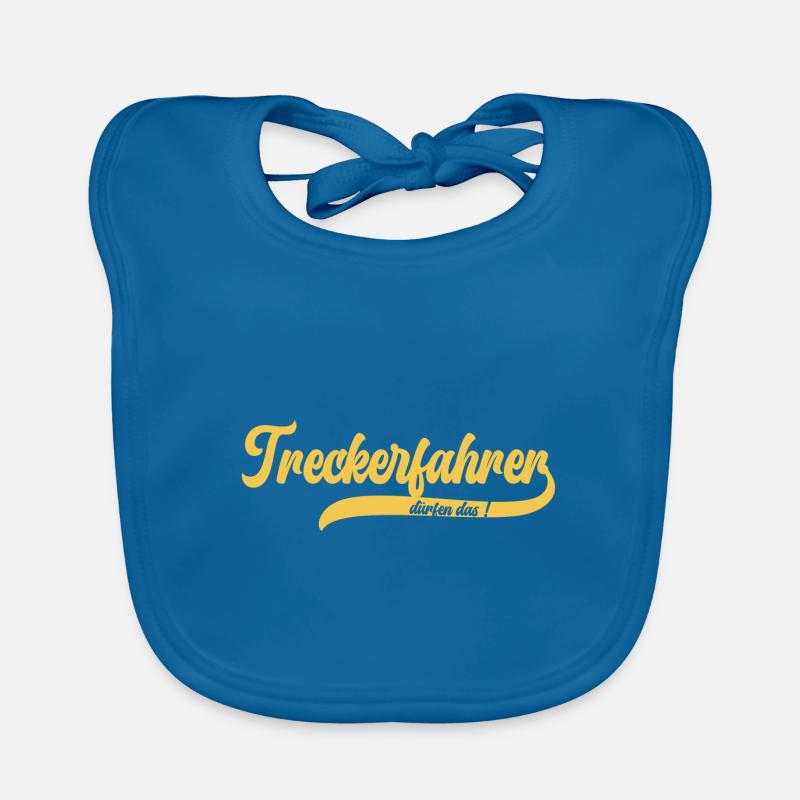 Tractor drivers are allowed to do that! Tractor Trekker Farmer Organic Baby Bibs