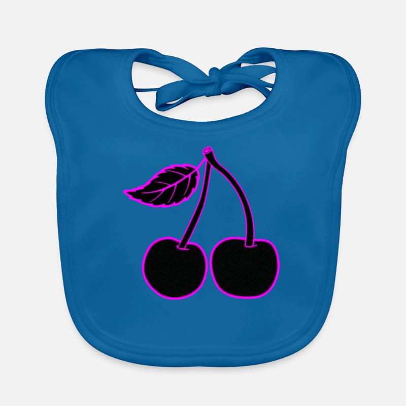 Neon Cherry Pink, subtle or present Organic Baby Bibs