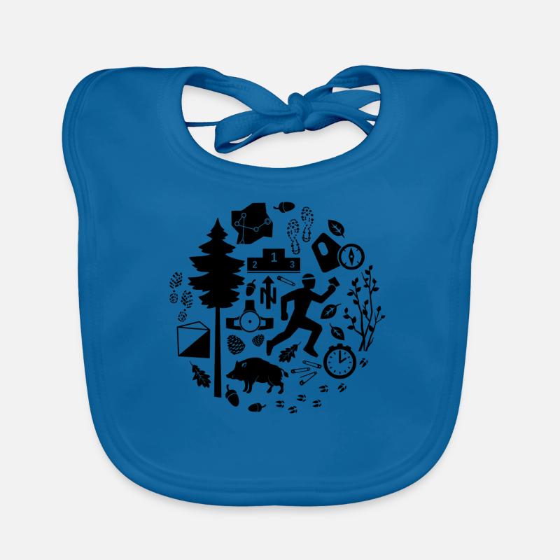 Orientierungslauf_Version2.1 - Bavoir bio Bébé - bleu paon