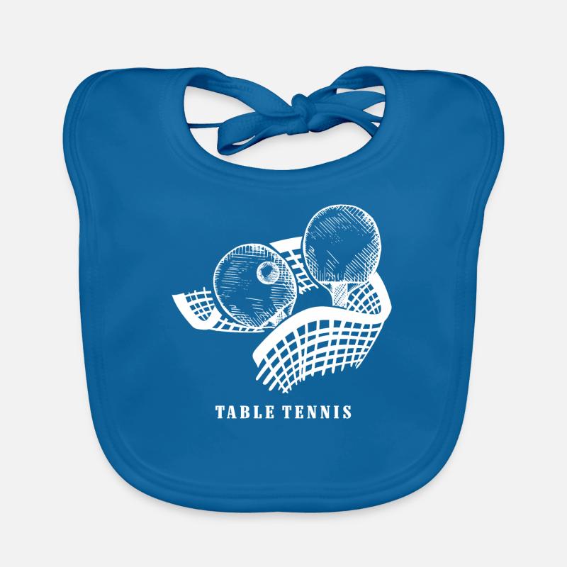 table tennis table, table tennis player Organic Baby Bibs