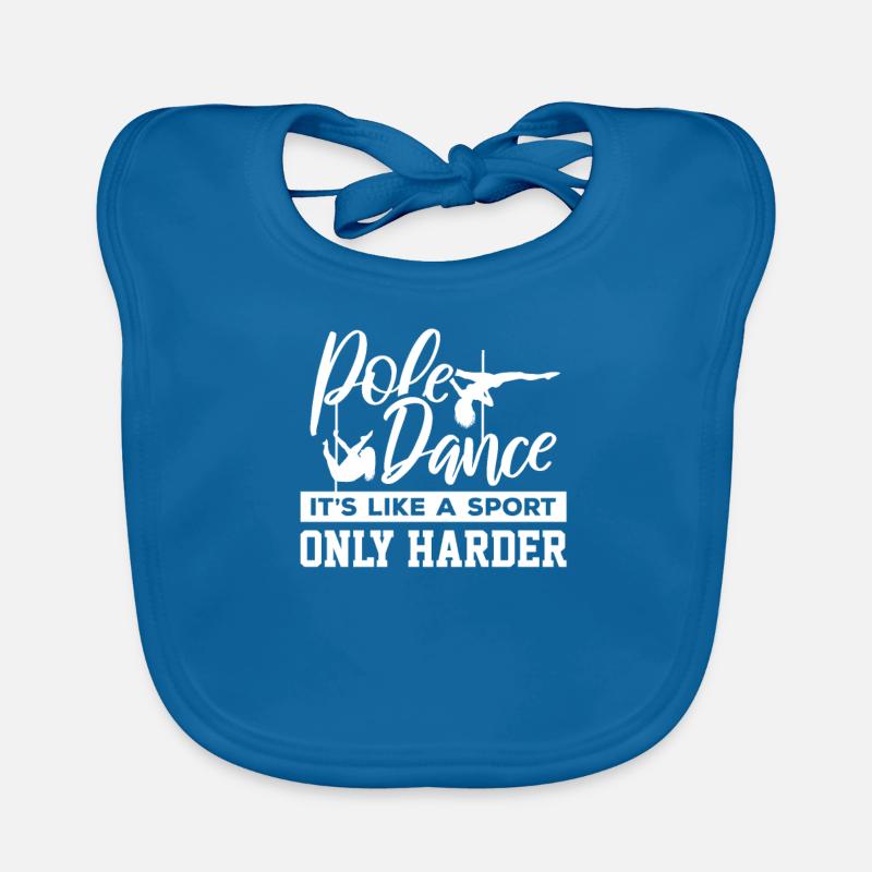 poledance pole dance girl pole dancing Geschenk - Baby Bio-Lätzchen - Pfauenblau