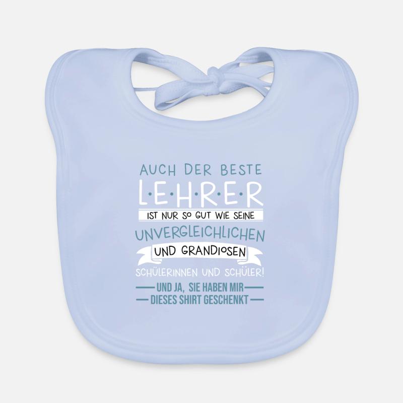 Bester Lehrer Lehrerin Schule Unterricht Geschenk Baby Bio-Lätzchen