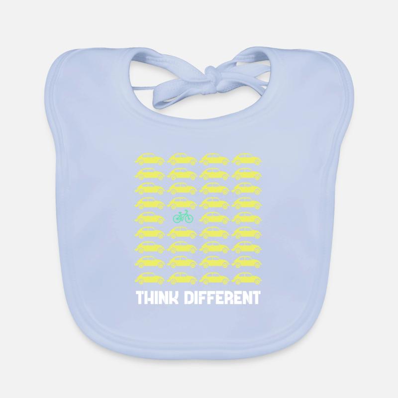 Think Different Bicycle Driving Cyclist Gift Organic Baby Bibs