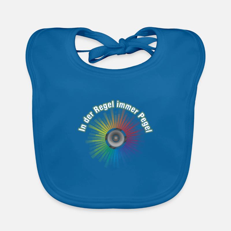 Ton Tontechniker Toningenieur Pegel Party Geschenk - Baby Bio-Lätzchen - Pfauenblau