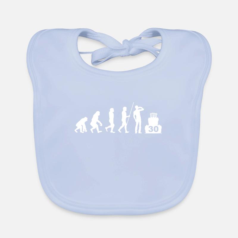 Evolution 30th birthday 30 years 1990 gift Organic Baby Bibs