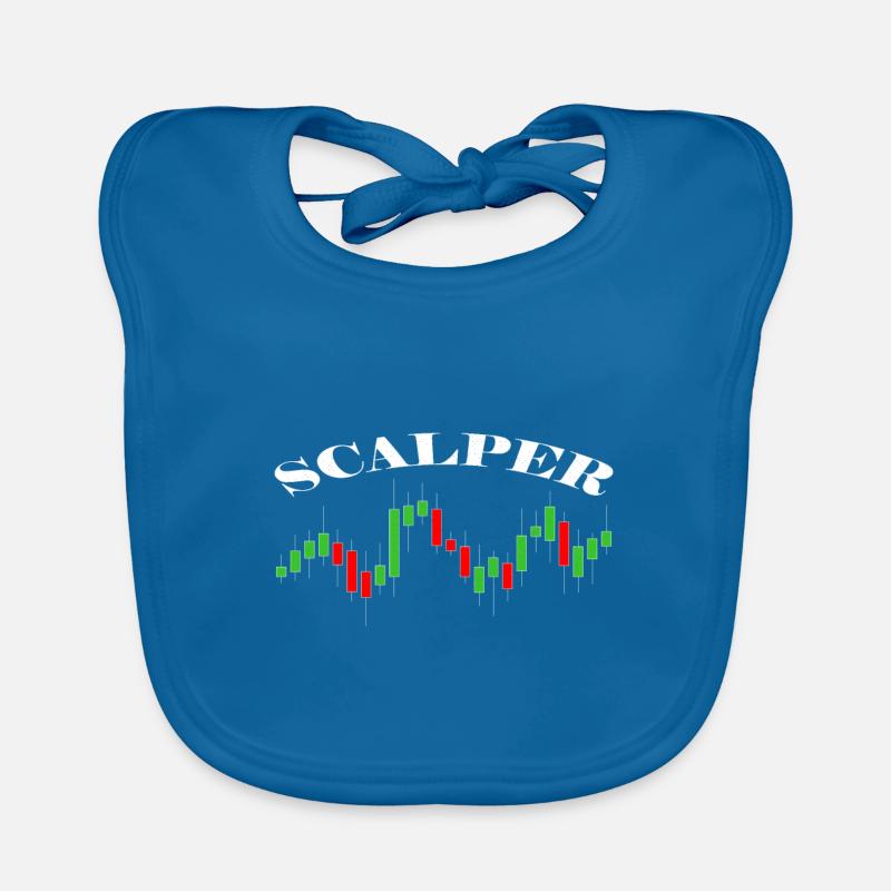 Scalper Forex Trader Day Trader - Bavoir bio Bébé - bleu paon