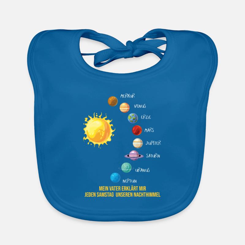 My Father Solar System Planet Space Gift Organic Baby Bibs