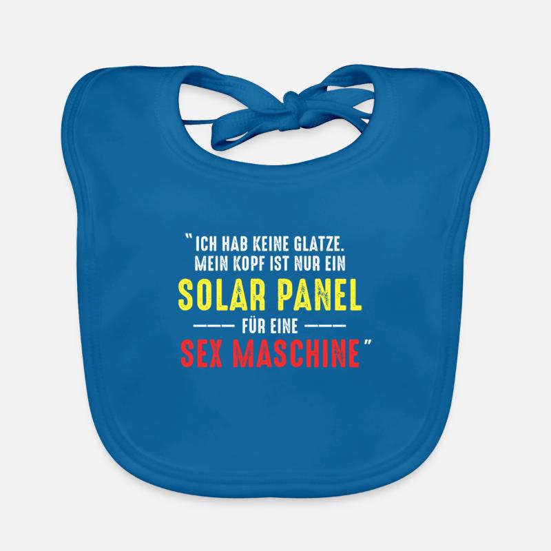Ich Hab Keine Glatze Solar Panel Kahl Geschenk Baby Bio-Lätzchen