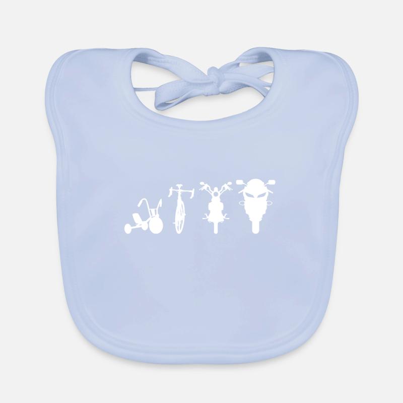 Motorrad Evolution Motorradfahrer Roller Geschenk Baby Bio-Lätzchen