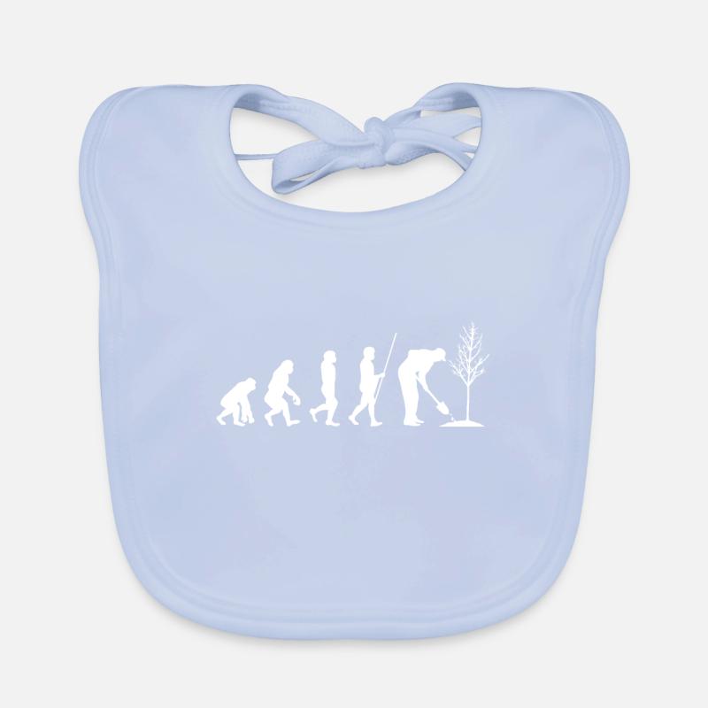 Gardener tree garden gardening tools evolution Organic Baby Bibs