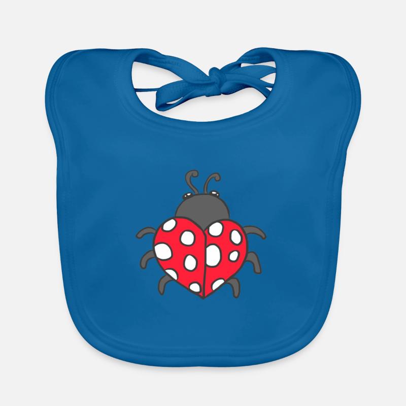 Ladybug Adoniskäfer cockchafer lucky ladybug luck Organic Baby Bibs