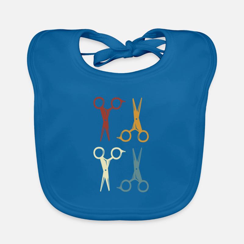 Coiffeur & coiffeuse, crésons de ciseaux Bavoir bio Bébé