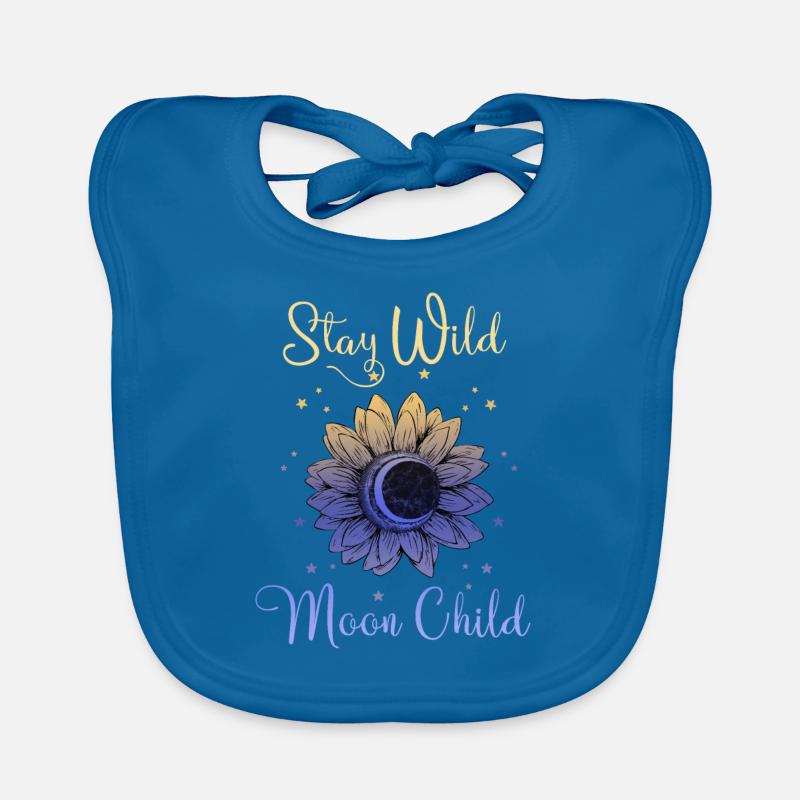 Stay Wild Moon Child Boho Graphics Organic Baby Bibs