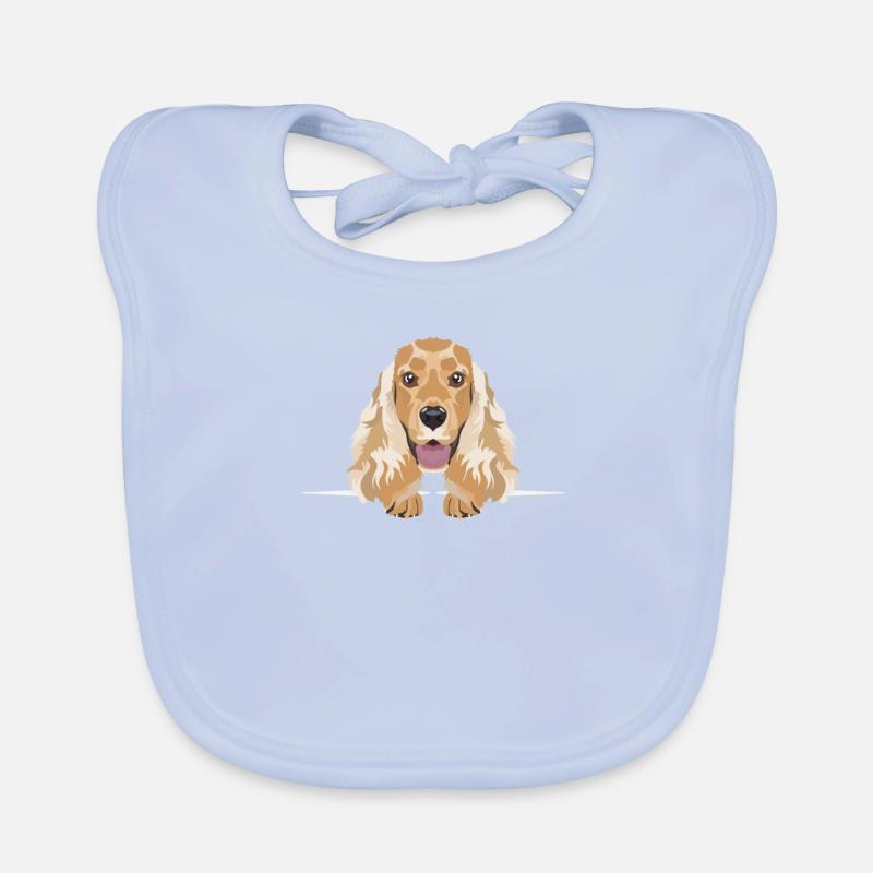 Smiling English Cocker Spaniel Organic Baby Bibs
