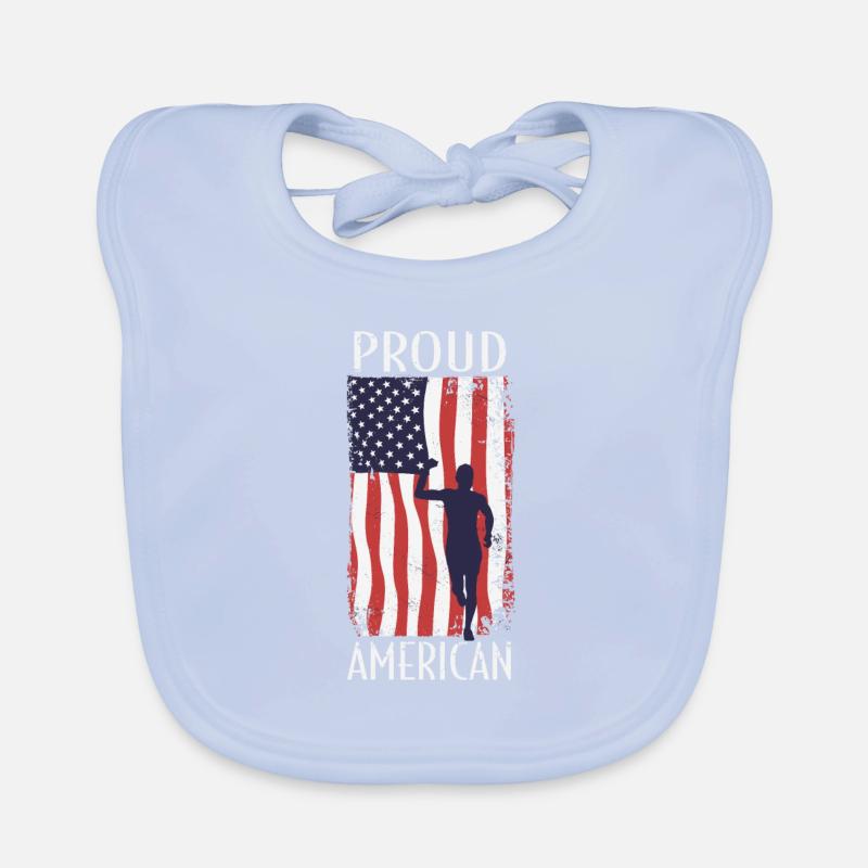 Marathon du drapeau américain, Trail Running Bavoir bio Bébé