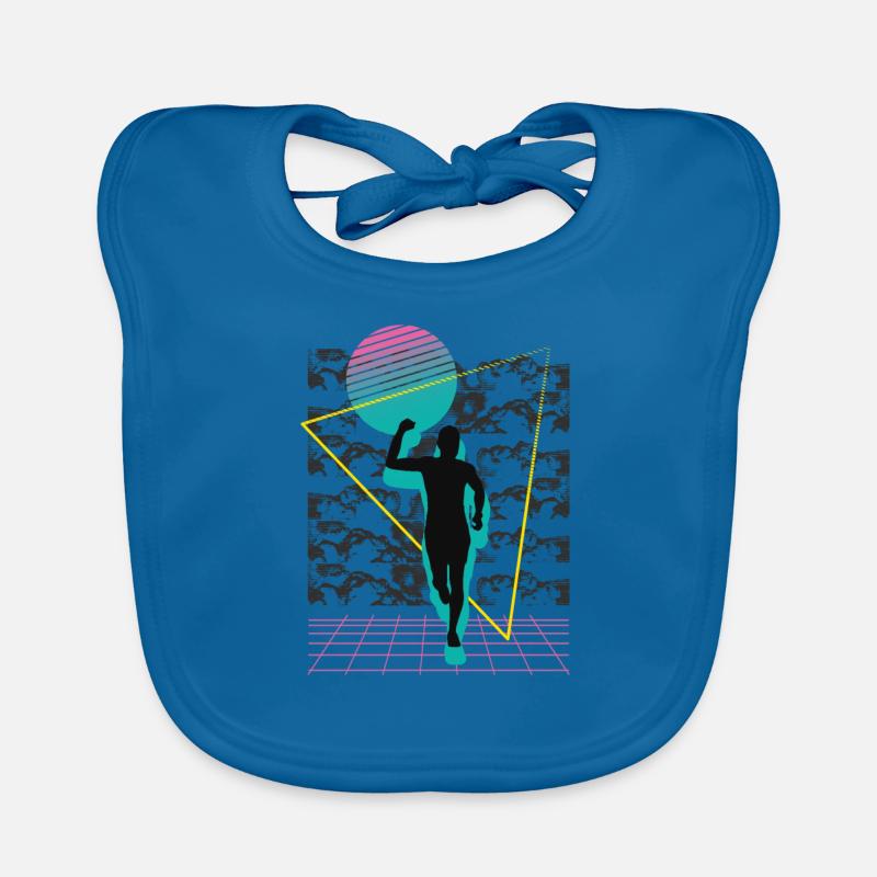 Vaporwave Synthwave Marathon, Trailrunning Baby Bio-Lätzchen