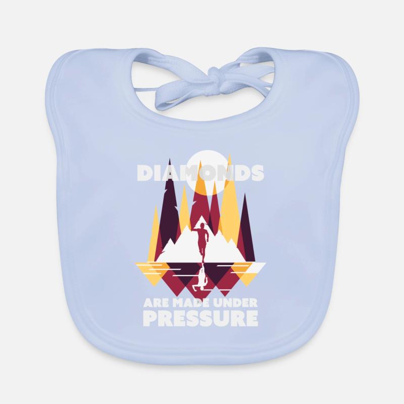 Marathon, Trail Running Diamonds Organic Baby Bibs