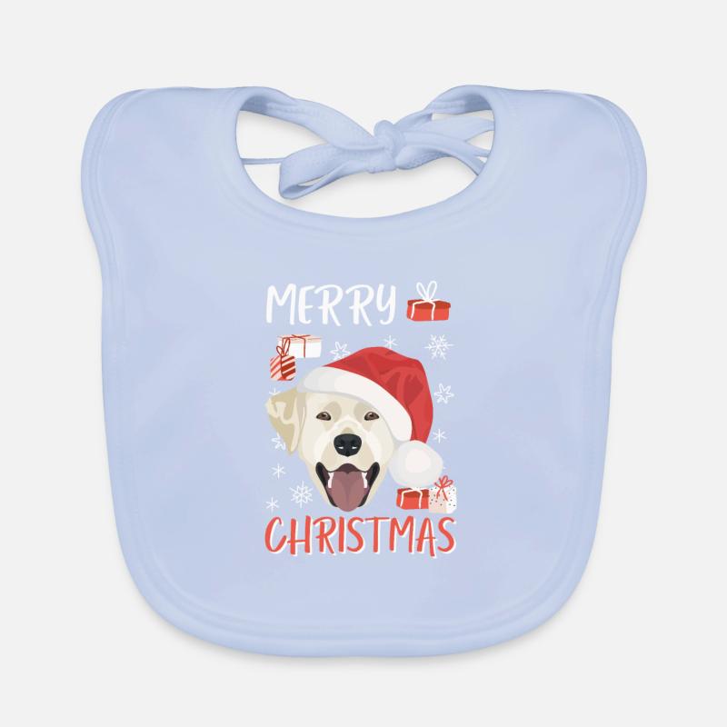 Joyeux Noël Labrador Bavoir bio Bébé