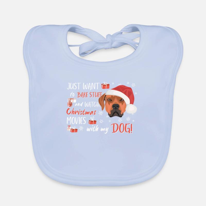 Rhodesian Ridgeback Joyeux Noël Bavoir bio Bébé
