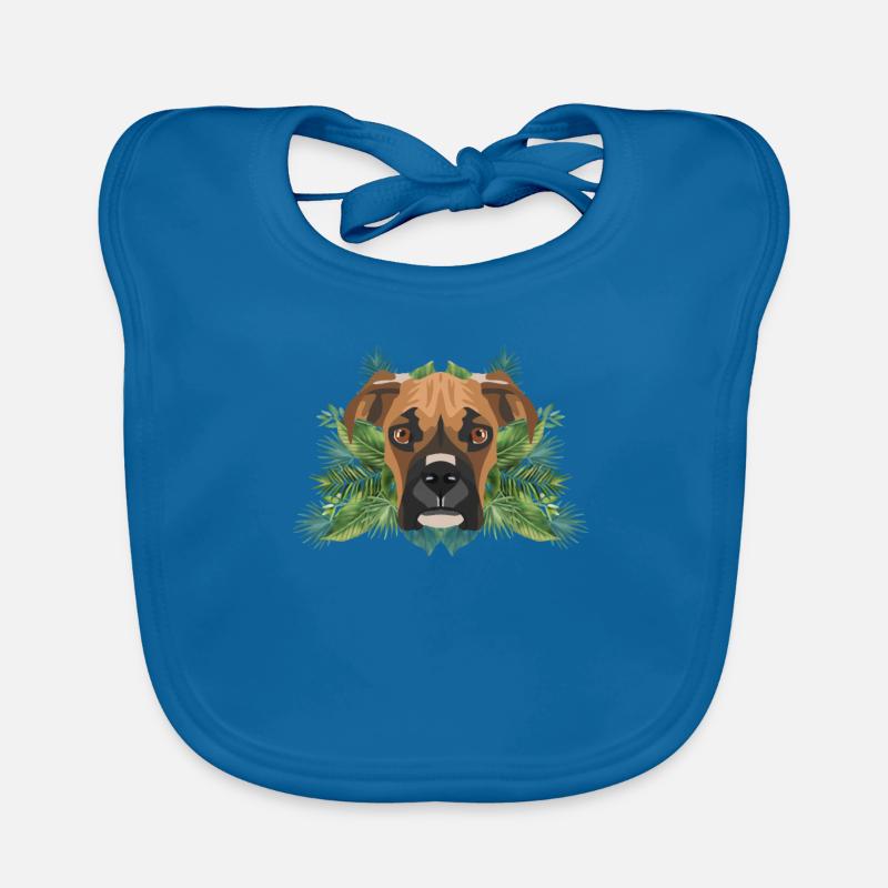 Tropical Deutscher Boxer Baby Bio-Lätzchen