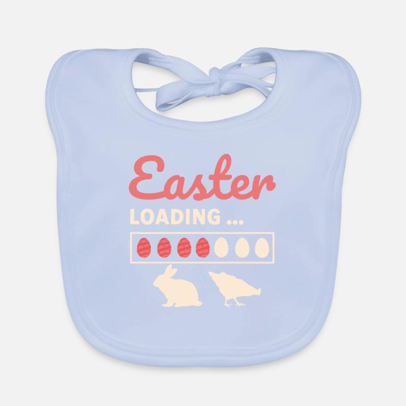 Easter loading, Ostern lödt mit Osterhase und Huhn Baby Bio-Lätzchen