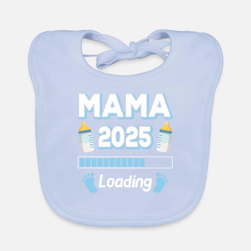 Mama 2025 Loading Mutter Mütter Mom Muttertag Baby Bio-Lätzchen