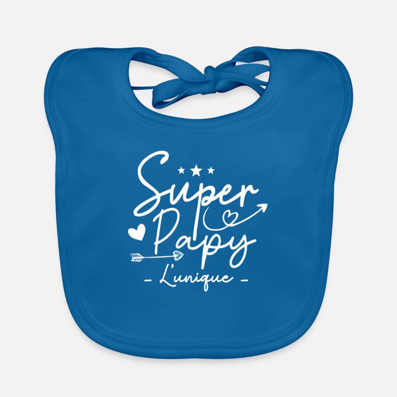 Papy Super Papy Humour Papy Cadeau Bavoir bio Bébé