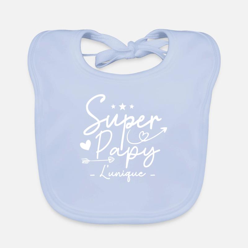 Papy Super Papy Humour Papy Cadeau Bavoir bio Bébé
