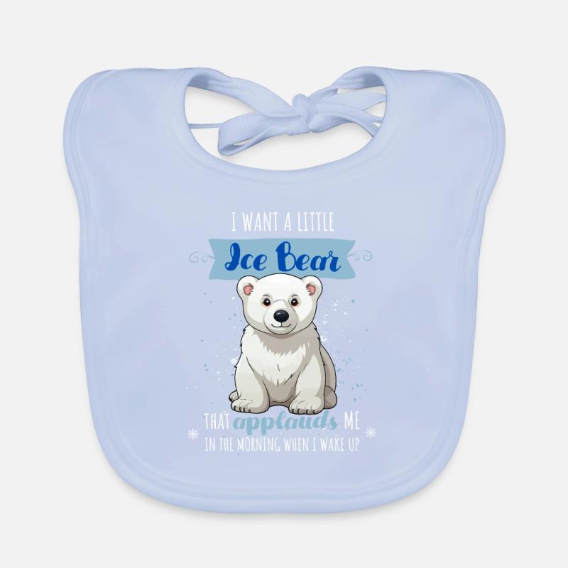 Ich Will Einen Kleinen Eisbären, Der Applaudiert Baby Bio-Lätzchen