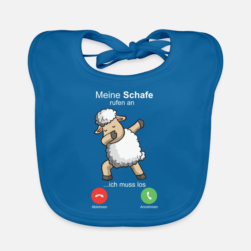 Sheep call to farmer Shepherd Sheep Farmer Organic Baby Bibs