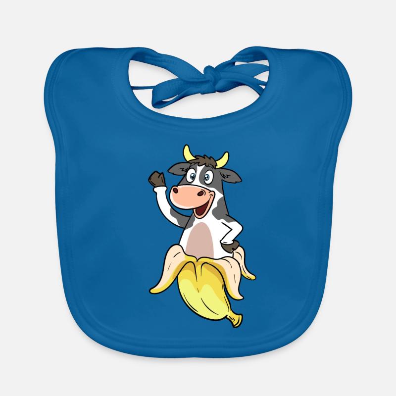 Kuh aus aus einer Banane Baby Bio-Lätzchen