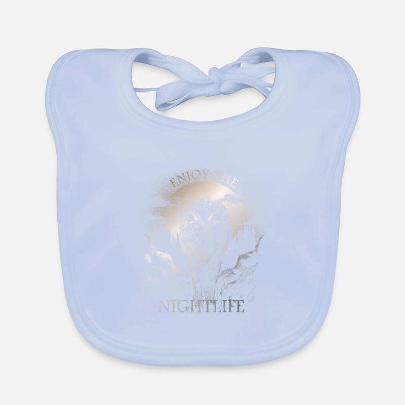 Profitez de la vie nocturne I Wolf Moon Bavoir bio Bébé