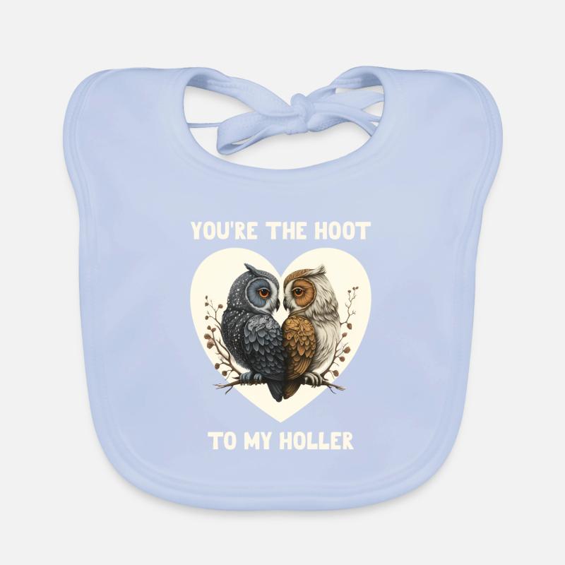 Tu es le Hoot de mon Holler Saint-Valentin Bavoir bio Bébé