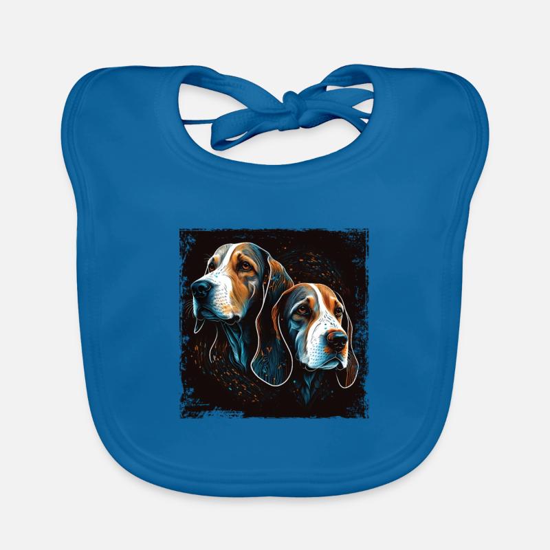 Beagle Image Portrait Organic Baby Bibs